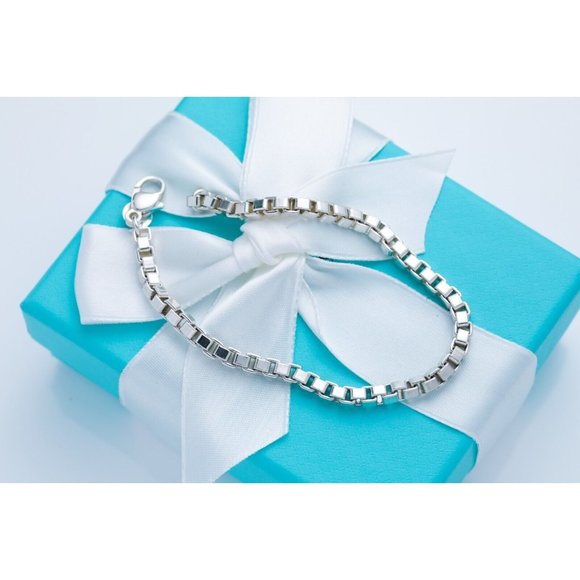 Tiffany & Co. Venetian Link Chain Bracelet 925 Sterling Silver 7.5" Unisex - Picture 4 of 11